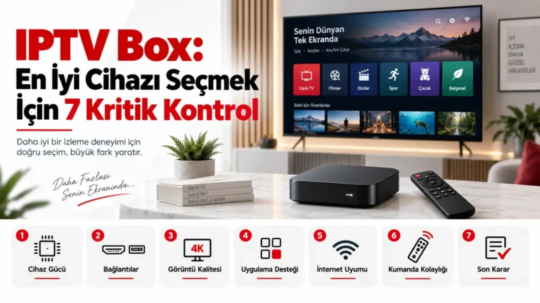 IPTV box cihaz seçimi ve televizyon kurulumu